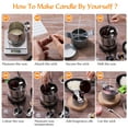 thumbnail image 5 of DIY Candle Making Kit | Beeswax Candle Craft Set - Complete Supplies with White Beeswax, Lemon Scent, Jars, Wicks, Holders, Stickers, Spoon, Color Block, Manual | 1200g | Gift Packaging, 5 of 8