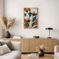 thumbnail image 5 of Framed Canvas Print Abstract Floral Wall Art Boho Botanical Decorative for Living Room Bedroom - 24"x36" NATURAL, 5 of 8