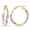 Three-Tone-25MM, variant on LeCalla 925 Sterling Silver Jewelry Three-Tone Diamond-Cut Hoop Earrings for Women and Teen 35MM