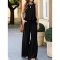 thumbnail image 3 of SHIBEVER Outfit Sets for Women 2 Piece Sets Summer Casual Sleeveless Set Outfits with Pockets Round Neck Tank Tops Matching Sets for Womens Clothes Elastic Waist Wide Leg, 3 of 8