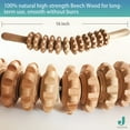 thumbnail image 2 of XIRQI Wood Roller for Stomach Cellulite,Wooden Therapy Massage Tools for Body Shaping,Wood Rolling Massager Stick for Back Pain Relief,Muscle Knots,Lymphatic Drainage, 2 of 5