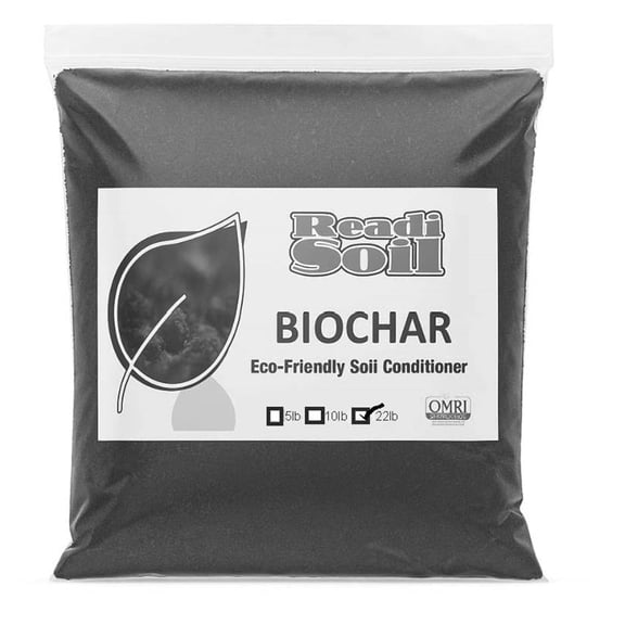 Readi Soil 22 lb. Organic Biochar Soil Amendment – Carbon-Rich Conditioner for Water Retention & Root Growth