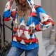 thumbnail image 2 of Sudadera con Capucha Manga Larga Cuello en V Estampado Cremallera Cordón Sudadera con Capucha Informal de Moda para Mujer, 2 of 8