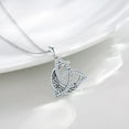 thumbnail image 3 of Coachuhhar Celtic Moon Necklace for Women 925 Sterling Silver Zircon Celtic Knot Moon Pendant Crescent Irish Necklace Trinity Knot Jewelry Birthday Gift, 3 of 7