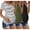 Stripe + Green + Black, variant on 4 Pack Maternity Tops Clothes V Neck Short Sleeve Pregnancy T Shirts