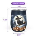 thumbnail image 5 of Happy Halloween Pitbull Witch Pumpkins Bats 12oz Stainless Steel Wine Tumbler Insulated Cup with Lid Terrier Dog Lover - 13012, 5 of 5