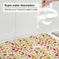 thumbnail image 5 of Yiaed Colorful Leaves Print Highly Absorbent Microfiber Kitchen Counter Mat, Dish Drying Pad for Dishes, Utensils, Pots and Pans, Large 18" x 24", 5 of 7