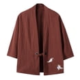 thumbnail image 2 of Cardigan pour Hommes Tricoté pour Style Décontracté d'Été Confortable Design Léger Haut Polyvalent pour Usage Quotidien, 2 of 3