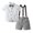 White, variant on Grblisyd Boys Pants Sets Short Sleeve Shirt Shorts Bow Tie Suspenders Kids Gentleman Outfits