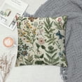 thumbnail image 2 of Qinduosi Spring Pillow Covers Inch Set of  Green Plant Flower Throw Pillows Covers Floral Outdoor Decorative Square Linen Farmhouse Cushion Covers for Home Sofa Bed Couch, 2 of 5