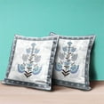 thumbnail image 4 of Amrita Sen Designs  26 x 26 in. Mughal Buta Broadcloth Indoor & Outdoor Zippered Pillow - Off White & Grey, 4 of 5