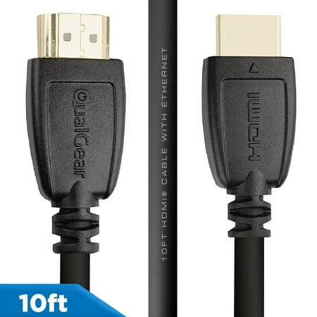 QualGear 10' High-Speed HDMI 2.0 Cable with (Best High Speed Hdmi Cable)