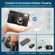 Digital Camera 4K 48MP Vlogging Camera for Youtube Autofocus 16X Digital Zoom Video Cameras with 32GB SD Card