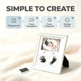 thumbnail image 5 of Baby Hand and Footprint Kit, Newborn Handprint Foot Print Keepsake Frame, Dog Pet Paw Prints Clay Kits Picture Frames, Baby Shower/Mom To Be/New Parents/Boy Girl Gift (White), 5 of 7