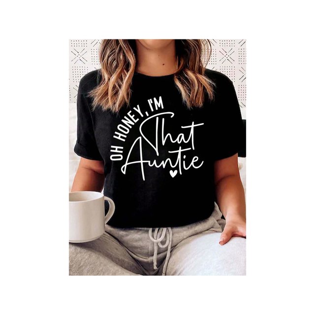 adorable Tee Featuring a Fun - loving Quote for the Cool and Caring auntie