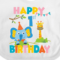 thumbnail image 4 of Inktastic Elephant and Giraffe 1st Birthday Boys or Girls Baby Bib, 4 of 4