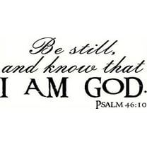 Psalm 46:10, Bible Verse Vinyl Wall Decal by Scripture Wall Art, 11"x22" Black, Christian, Psalms