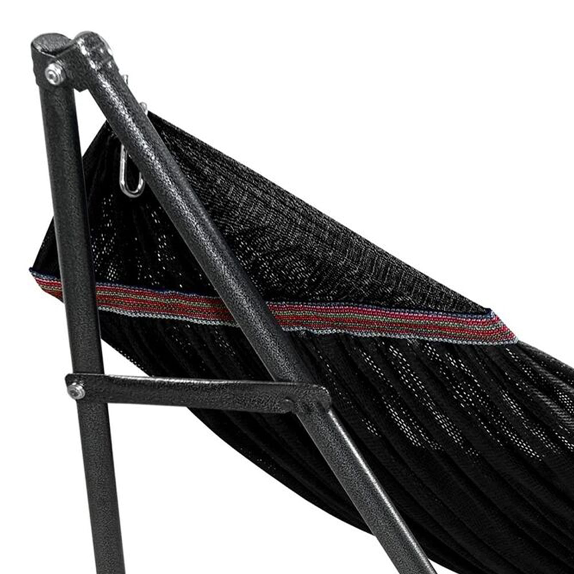 Tranquillo Universal 116" Double Hammock with Adjustable Stand & Bag, Black