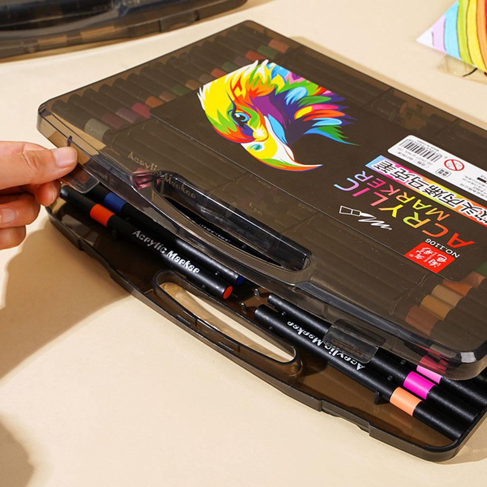 24/48 Colours Acrylic Paint Pens, Soft Brush Tip Acrylic Markers, Premium Art Pens