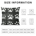 thumbnail image 5 of Shangniulu Throw Pillow Covers Black White Dog Animals Print Square Pillowcase for Home Decor Sofa Car Bedroom Pillow case White, 5 of 5