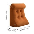 thumbnail image 3 of Triangular Bed Wedge Pillow with Adjustable Neck Support - Ergonomic Headboard Backrest for Reading, Watching TV & Gaming - for Beds, Sofas & Floor Lounging 21.6"x17.2"x10.2", 3 of 5