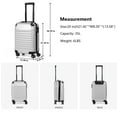 Walmart CarryOn Luggage, Lightweight 20" ABS Hard Shell, 360° Spinner Wheels, Silver