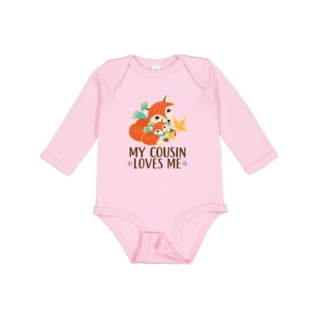 

Inktastic My Cousin Loves Me Fox Boys or Girls Long Sleeve Baby Bodysuit