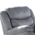 thumbnail image 4 of Benjara Manual Motion Glider Recliner with Fabric Upholstery, Gray, 4 of 5
