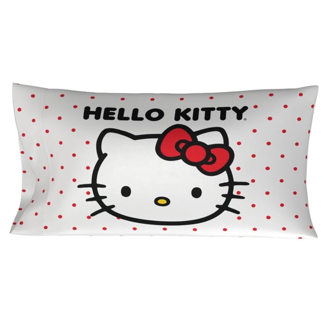 Funda de almohada Hello Kitty Beauty, satén sedoso, tamaño king