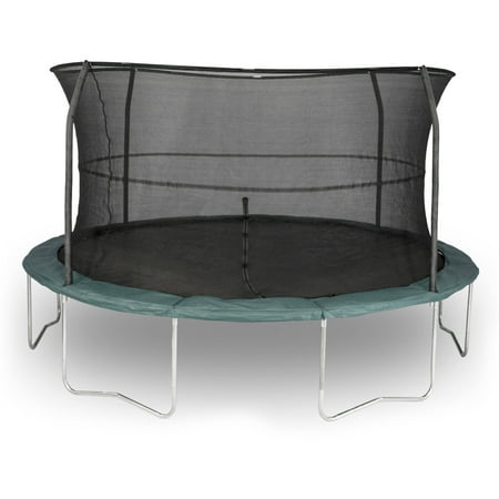 JumpKing Advanced 14-Foot Trampoline, with Enclosure, Green