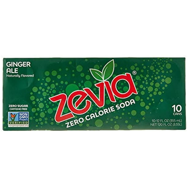 Zevia Zero Calorie Soda, Ginger Ale, 12 Fluid Ounce