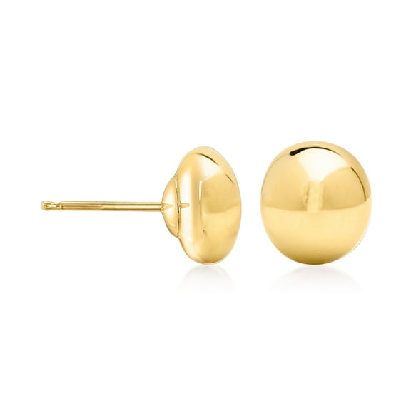 Ross-Simons 8mm 14kt Yellow Gold Flattened Bead Stud Earrings, Women's, Adult