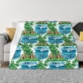 thumbnail image 1 of Balery Hawaii Palms Manta de Franela con Dibujo, Lujo Ultra Suave y Cálido, Antipelusa y Resistente a las Arrugas para Cama, Sofá, Camping -50"x40", 1 of 6