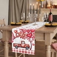 thumbnail image 2 of Table Runners 72 Inches Long Dress Scarves, Valentine's Day Farmhouse Kitchen Table Runner, Coffee Tablerunners, Red Love Balloons Trees Truck Pink Plaid 14x72 Inch, 2 of 9