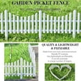 thumbnail image 5 of Unique 6Pack White Plastic Garden Border Fence Large Picket Fence 24inx13in Decorative Landscape Path Panels for Outdoor Landscape Pathways Edging, 5 of 11