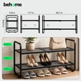 thumbnail image 2 of Behome 2-Tier Expandable Shoe Rack, Metal Shoe Shelf Storage, Adjustable Shoes Organizer for Closet, Entryway, Hallway, Garage, Front Door, 2 of 7