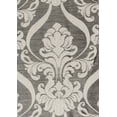 thumbnail image 4 of Luxury Jacquard Curtain Panel with Attached Waterfall Valance, 54 by 84-Inch Ashley Grey (2-Panels), 4 of 4