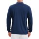 thumbnail image 3 of Camisa polo de golf de negocios de manga larga de ajuste regular para hombres en color sólido, talla XL, azul marino, 3 of 6