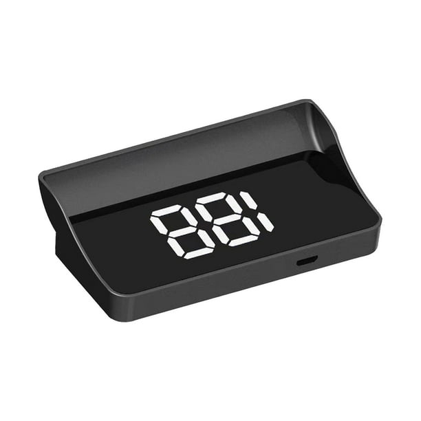 Medidor de velocidad HUD Head up para coche, pantalla Digital, odómetro de velocidad, tiempo, velocímetro moderno multifuncional para camiones y , KMH blanco