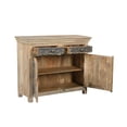 thumbnail image 3 of Taran Designs Isabella 2-drawer 2-door Solid Wood Sideboard in Beige/Black, 3 of 7