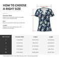 thumbnail image 4 of Goofa Cute Rabbit Pattern Womens Deep V Neck Low Cut Tops Casual Summer Short Sleeve Ribbed Knit T-Shirts-X-Large, 4 of 5