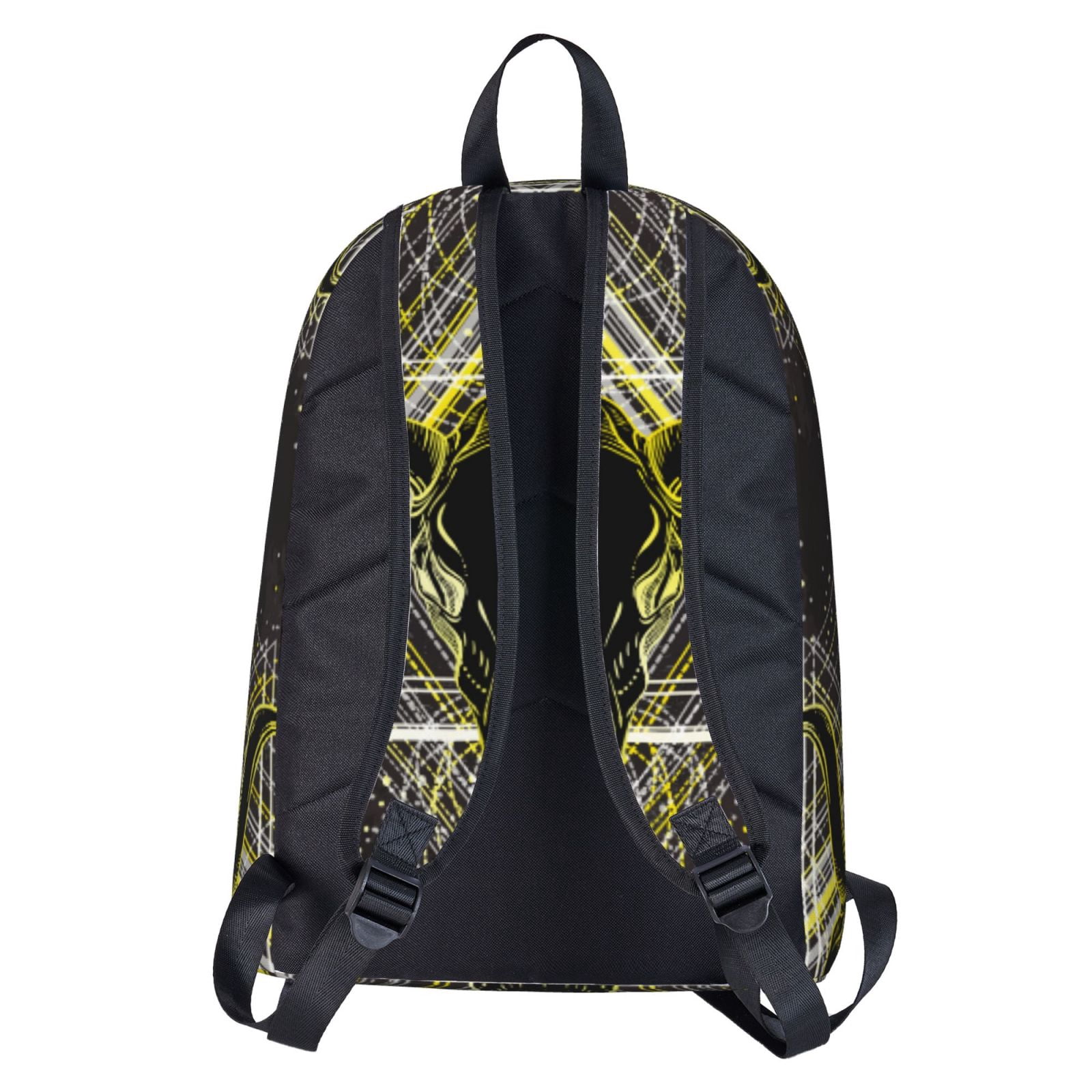 Bull Skull Backpack Purse For Teen Girls Boys,Boho Ethnic Canvas Bookbag Travel Hiking Shoulder Daypack Bags