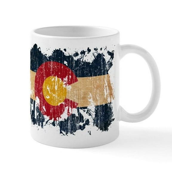 CafePress - Colorado Flag Mug - 11 oz Ceramic Mug - Novelty Coffee Tea Cup