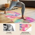 thumbnail image 4 of Colorful Tie Dye Pattern Hot Yoga Mat Towel Non Slip for Hot Yoga - Quick-Drying Yoga Mat Cover with 4 Corner Pockets with Travel Bag - Hot Yoga Towel Non Slip Grip Moisture Wicking Sweat 70"x26", 4 of 6