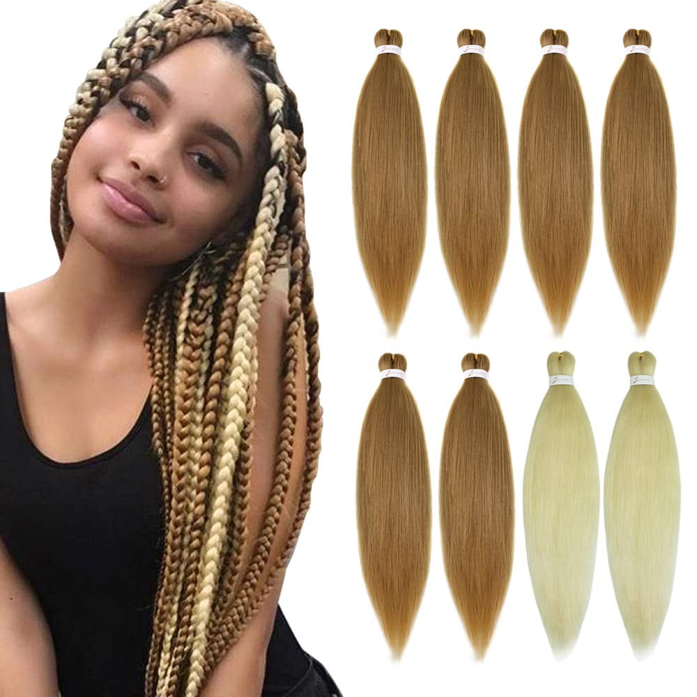YMHPRIDE Pre Stretched Braiding Hair 26 Inch 8 Packs Soft Yaki Texture  Braiding Hair Itch Free Hot Water Setting Synthetic Fiber Crochet Braids  Twist Hair Extension for Women(6PCS 27#+2PCS 613#) - Walmart.com