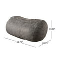 thumbnail image 5 of DUOSONG Asher Soft Microfiber Suede 6.5 Ft Cylinder Bean Bag Charcoal PVC Furniture Primary Living Space Bean Bag Chairs & Lazy Sofa Chair, 5 of 9