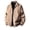 #476-Khaki, variant on Kakii Men's Suede Bomber Jacket Oversized Retro Streetwear Zip Up Faux Leather Coat with Turn Down Collar