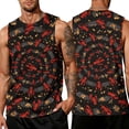 thumbnail image 2 of Satingcolo Sleeveless Tank Top for Men, Hawaiian Graphic Sleeveless Shirt, Summer Beach Daiyl Wear Tops, 2 of 6