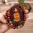 thumbnail image 4 of Agarwood Buddha Sandalwood Guanyin Bodhisattva Goddess Of Mercy Scripture Projection Necklace,Protection Amulet Necklace, 4 of 7