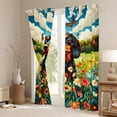thumbnail image 3 of jejeloiu Pet Dogs Lover Curtains Pack of 2 (42x84 Each),Cute Dachshund Curtains Blackout,Colorful Daisy Flower Bedroom Curtains For Girls Boys,Breathable Bedroom Decor, 3 of 6